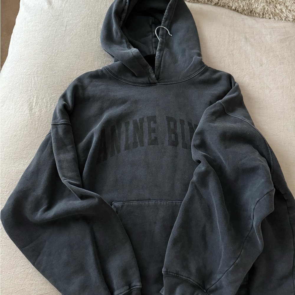 Anine Bing women’s distressed Charcoal Hoodie